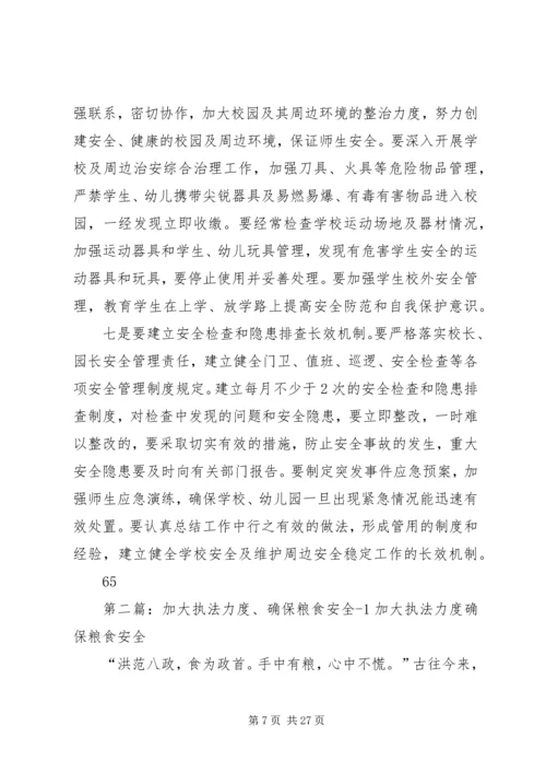 加大整改力度确保校园安全范文.docx