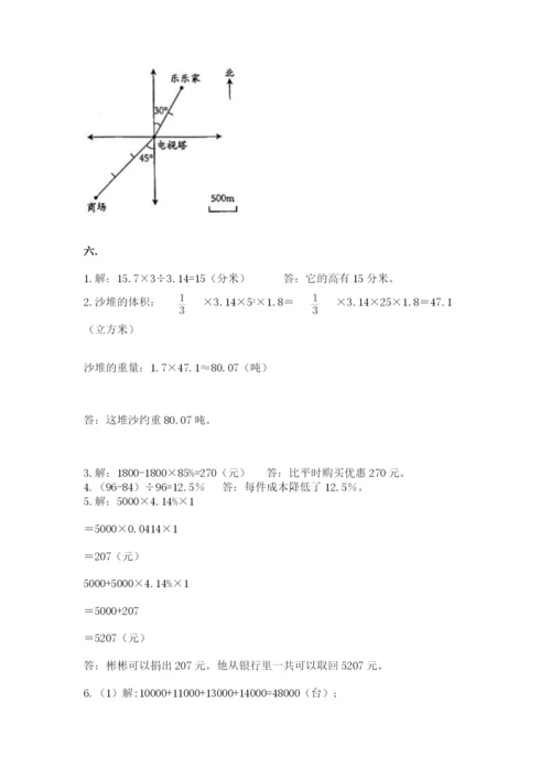 小学数学六年级下册竞赛试题精品【全国通用】.docx