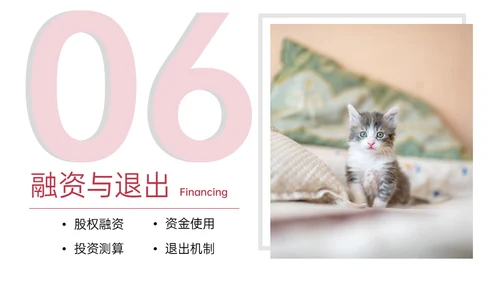 猫舍咖啡馆创业融资商业计划书通用PPT模板