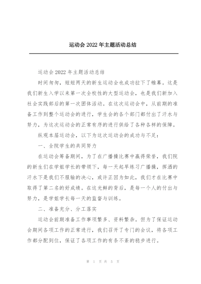 运动会2022年主题活动总结.docx