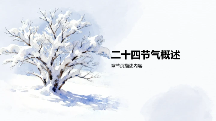 二十四节气小寒PPT模板