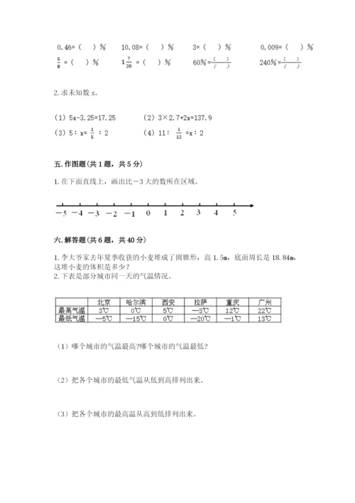 小升初六年级期末试卷附完整答案（易错题）.docx