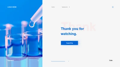 结束页-商务化学生物培训课件PPT主题