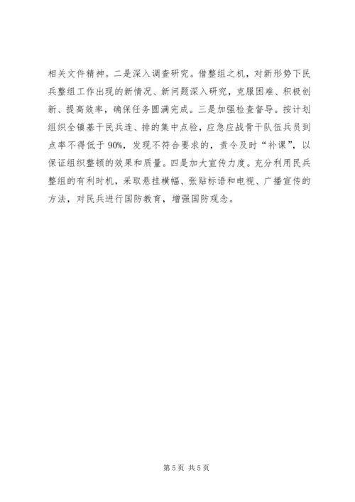 镇XX年民兵组织整顿方案.docx