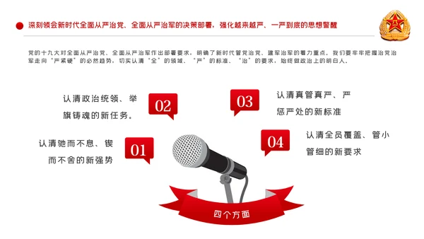 从严治军传承红色基因担当强军重任部队党课PPT