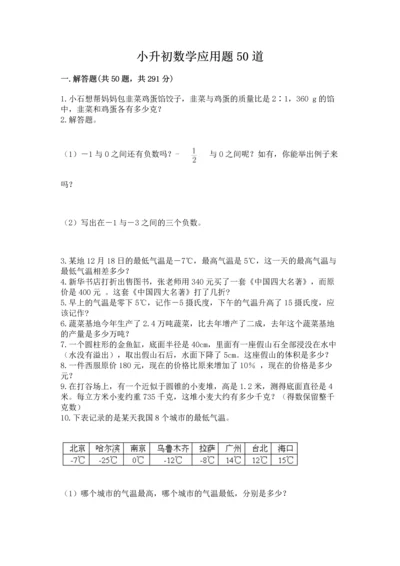 小升初数学应用题50道【易错题】.docx