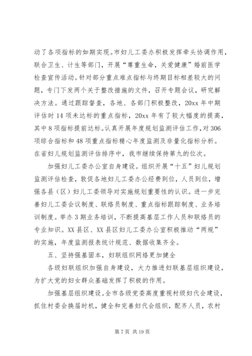 在市妇联会议上的工作报告 (6).docx