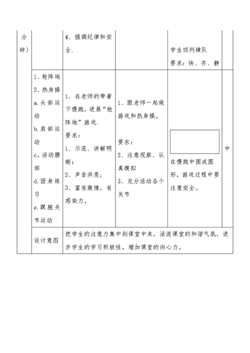 教学内容后滚翻 2、游戏：障碍跑教