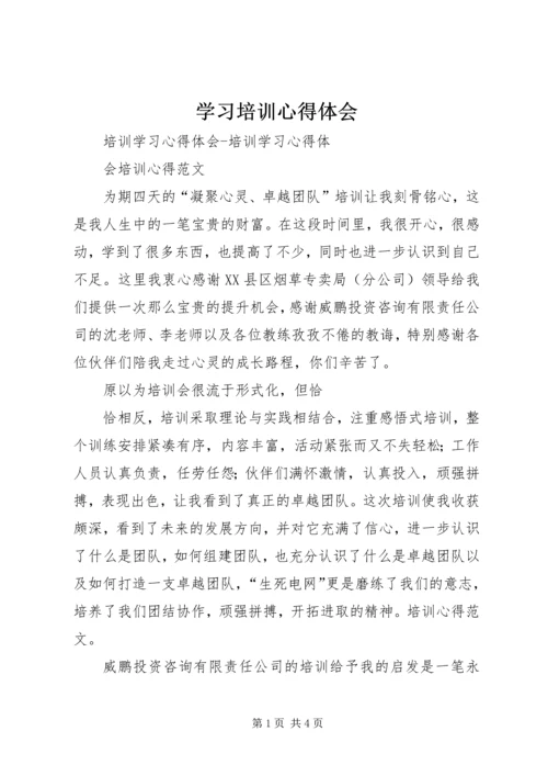 学习培训心得体会 (16).docx