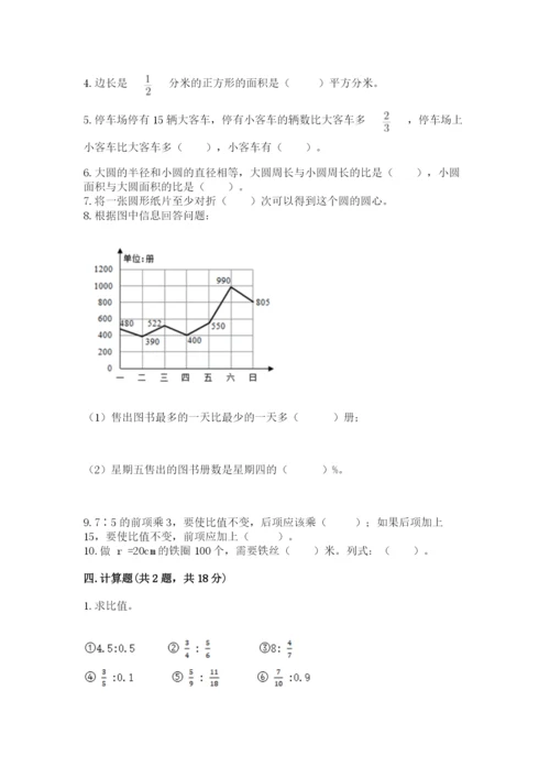人教版六年级上册数学期末测试卷及一套参考答案.docx