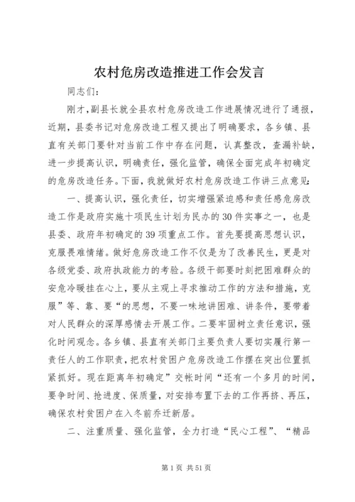 农村危房改造推进工作会发言 (3).docx