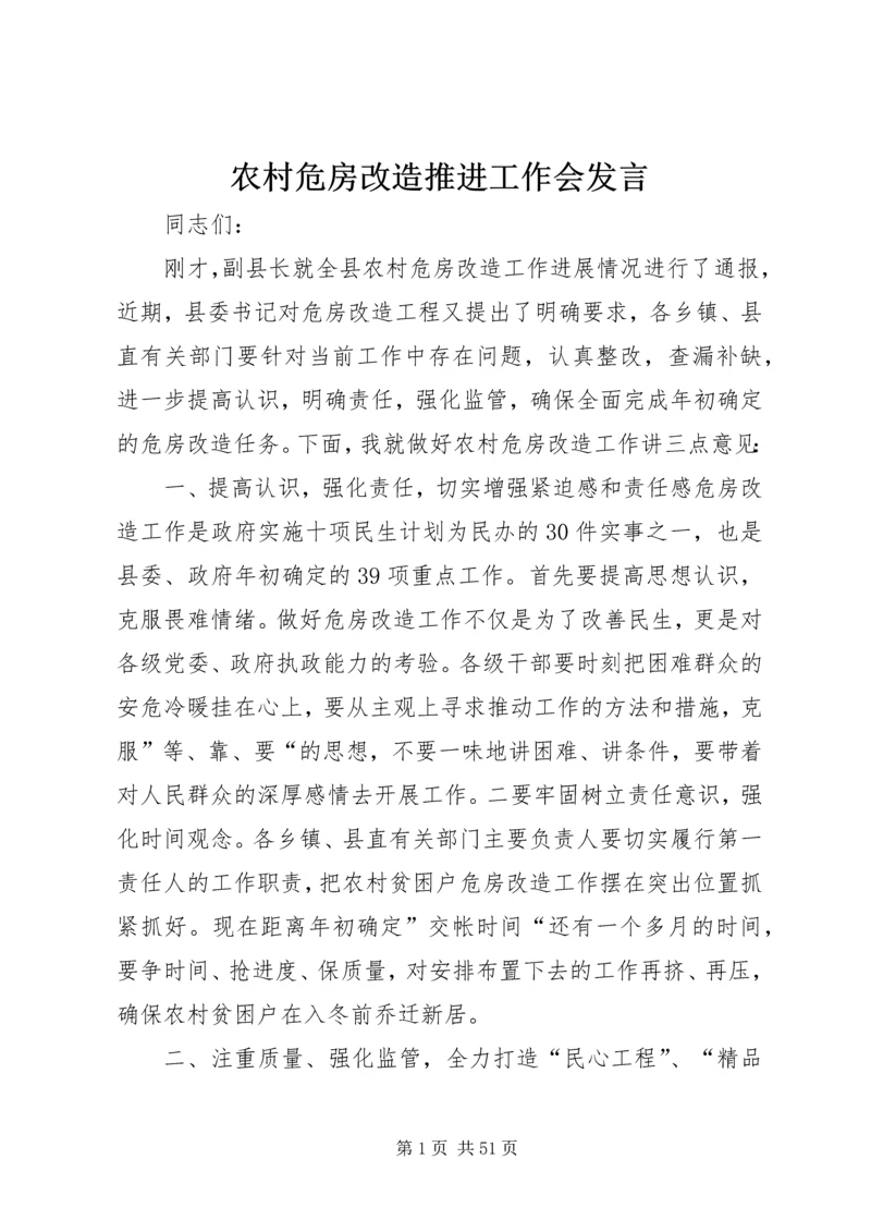 农村危房改造推进工作会发言 (3).docx