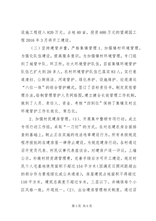 乡镇年度小城镇建设年度工作总结.docx