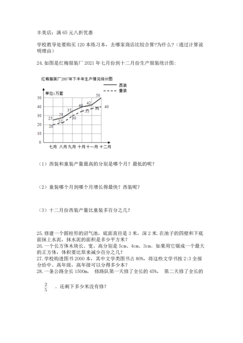 六年级小升初数学解决问题50道含答案【综合题】.docx