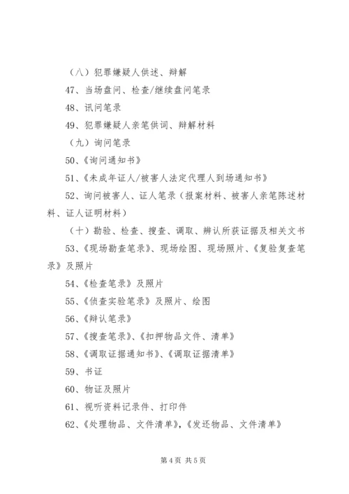 公安机关办理刑事案件卷宗材料排列顺序 (3).docx