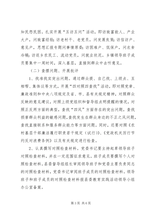 乡镇开展第二批党的群众路线教育实践活动实施方案.docx