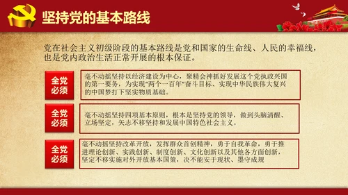 解读学习新党内政治生活若干准则PPT模板