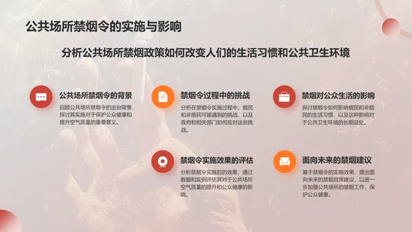 红色手绘风世界无烟日禁止吸烟公益宣传PPT模板