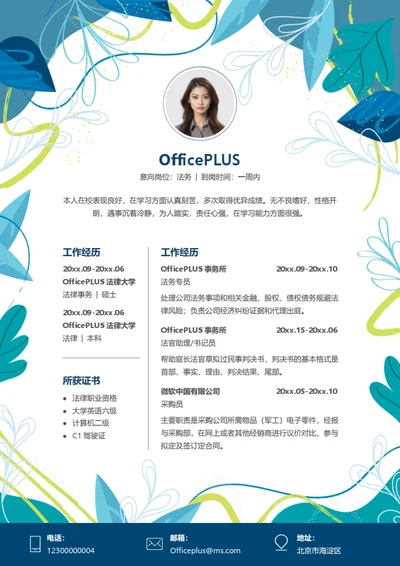 精美个性求职简历模板
