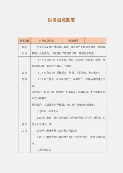 财务盘点制度word模板