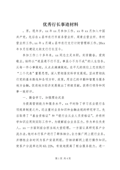 优秀行长事迹材料.docx