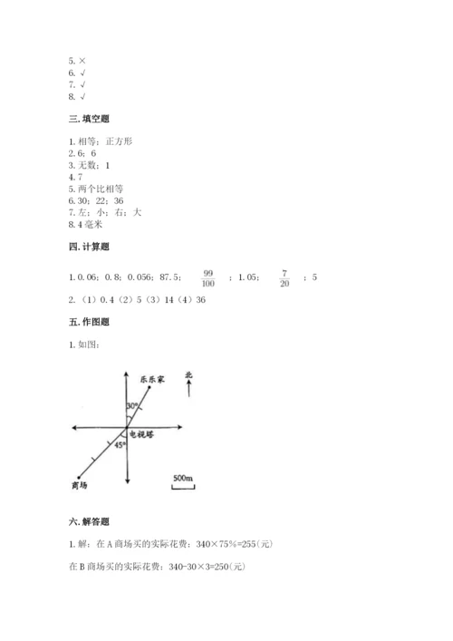 小学六年级下册数学期末卷附参考答案（综合题）.docx