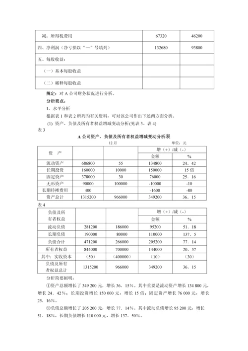 财务报表分析案例答案.docx