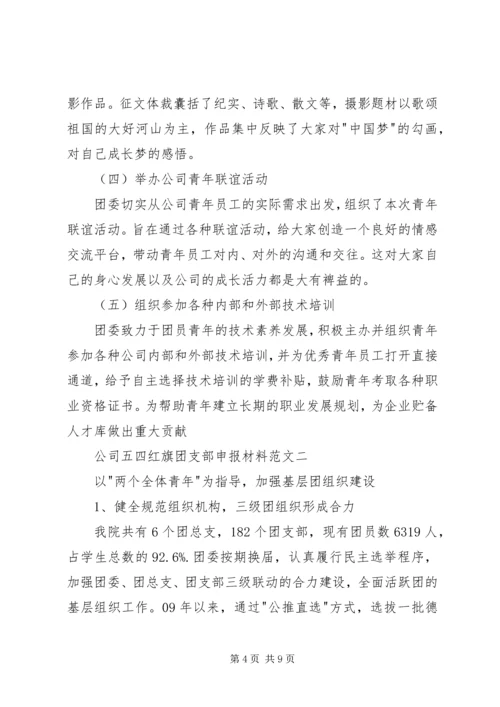 公司五四红旗团支部申报材料范文.docx