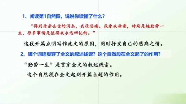 第14课 《回忆我的母亲》课件