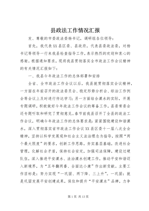 县政法工作情况汇报.docx