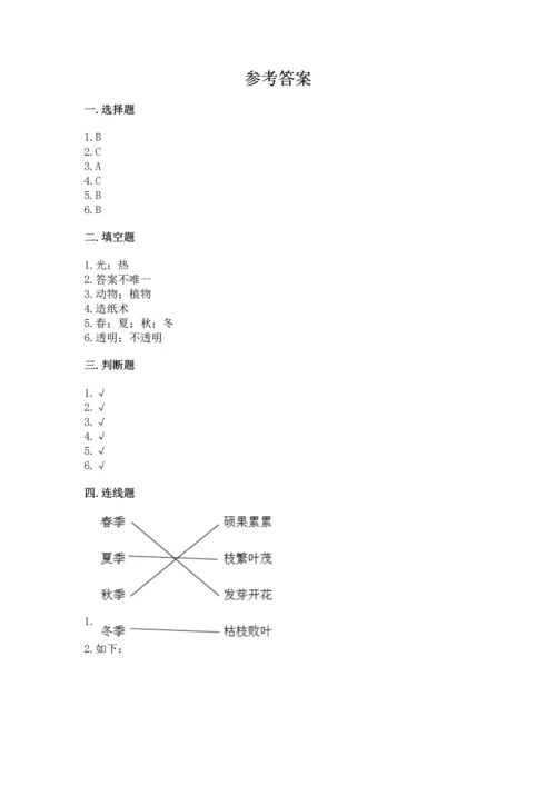 教科版小学二年级上册科学期末测试卷【综合卷】.docx