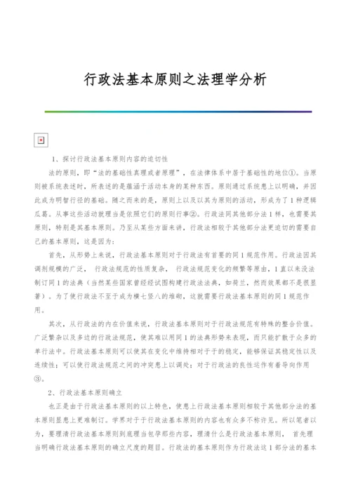 行政法基本原则之法理学分析.docx