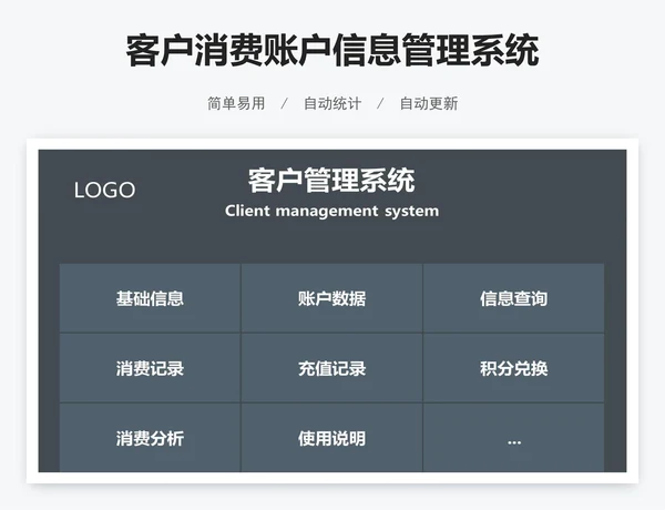 客户消费账户信息管理系统