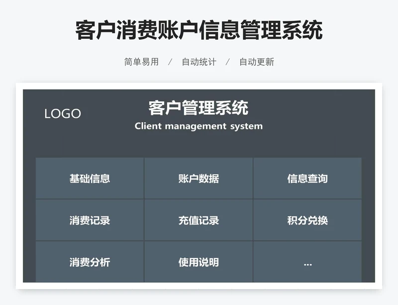 客户消费账户信息管理系统