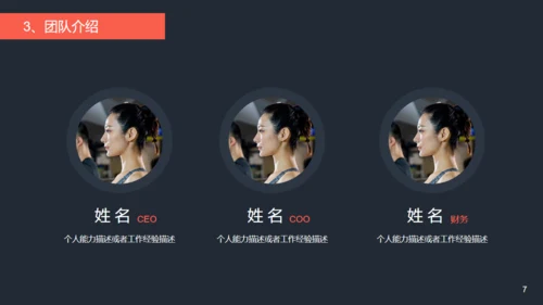 健身项目商业计划书通用PPT模板