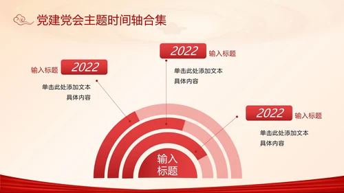 党建党会主题时间轴合集PPT模板