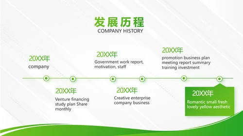 绿色大气企业公司宣传简介动态PPT模板