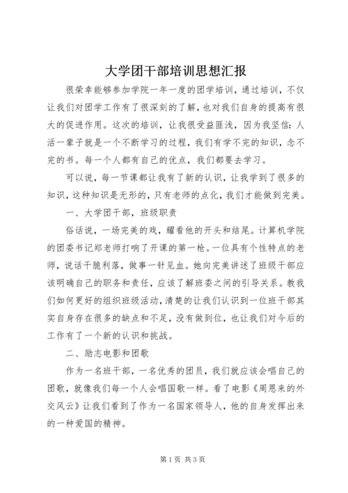 大学团干部培训思想汇报 (3).docx