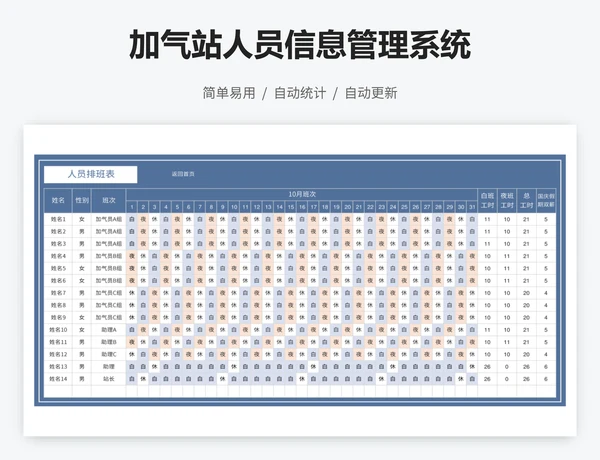 加气站人员信息管理系统