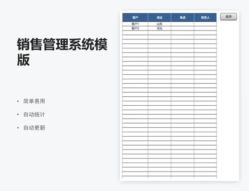 销售管理系统模版