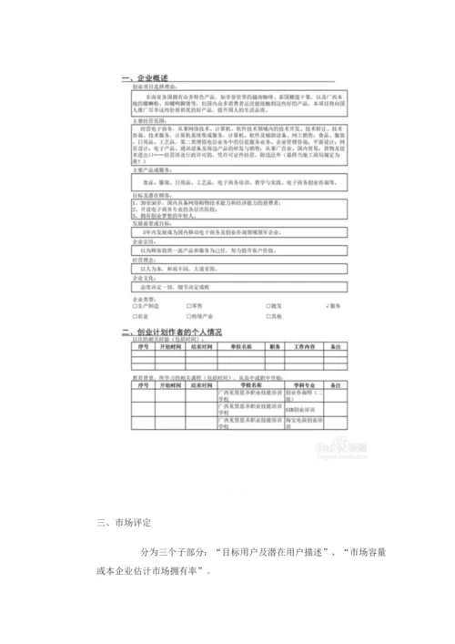 如何写好SYB创业专题计划书.docx