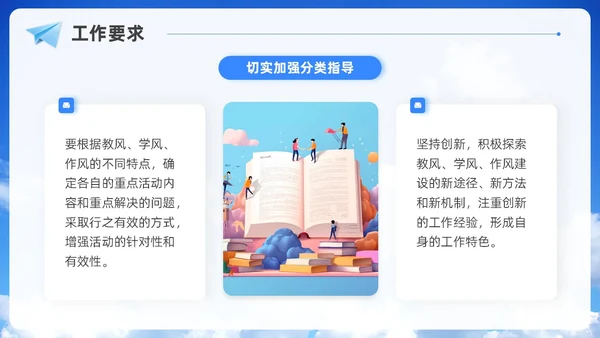 实拍风蓝天白云学风建设班级主题班会学校课件通用PPT