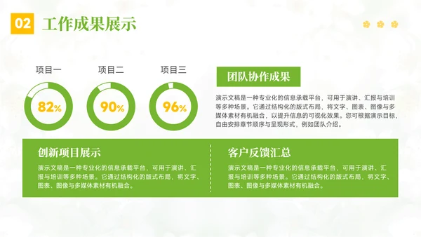 绿色小清新晋升述职报告PPT模板