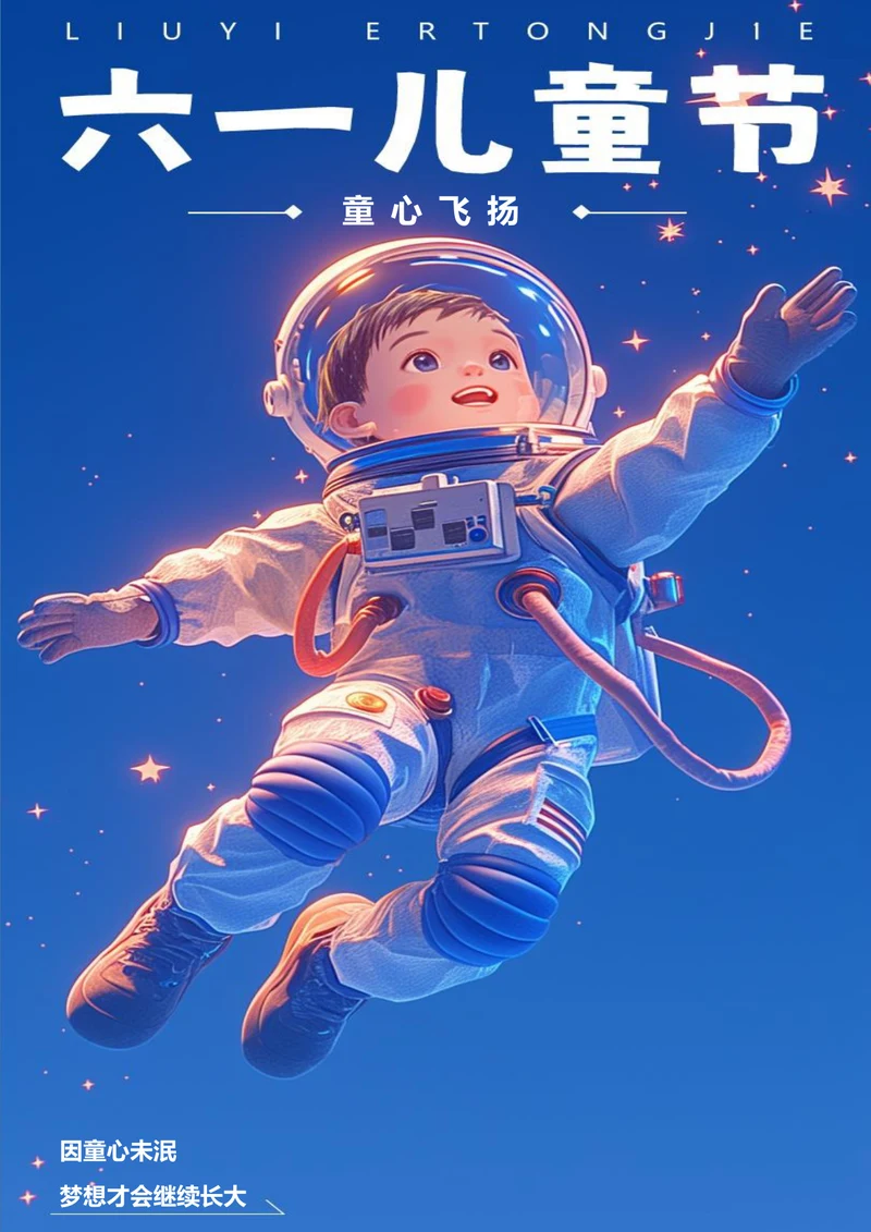 卡通六一儿童节节日海报