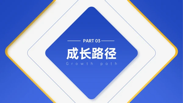 蓝黄色简约风试用期员工转正答辩PPT模板