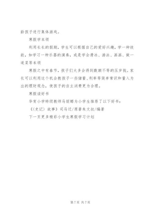 小学生寒假学习计划书范文.docx