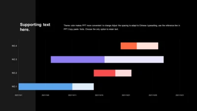 多色深色PPT甘特图