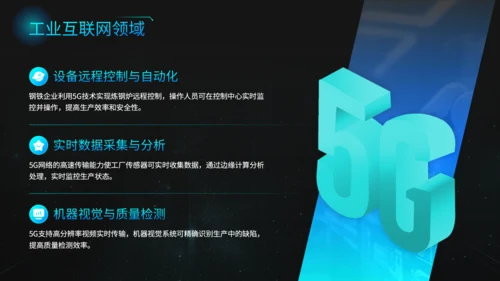 蓝黑色科技风5G技术商业方案PPT