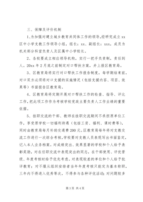 关于建立城乡教育共同体全面推进中小学教育均衡发展的意见.docx