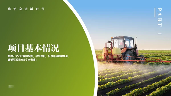 绿色乡村振兴项目工作汇报通用PPT模板